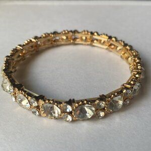 Elegant faux Gold and Silver Crystal Bracelet
